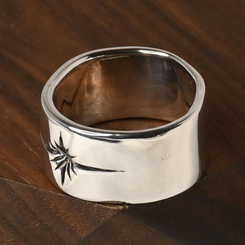 【研磨済】SAAD シルバー リング 14号 太陽神 シルバー925 指輪