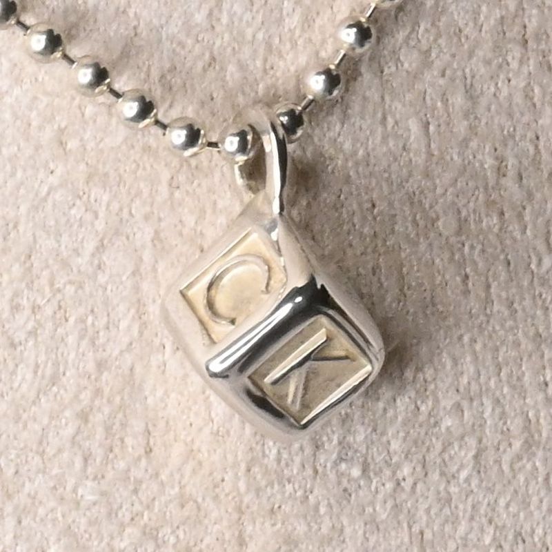 【新品仕上げ】Calvin Klein スクエア ネックレス 38cm  silver925 カルバン・クライン