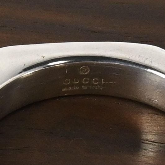 【新品仕上げ】美品 90’s オールドグッチ GUCCI オクタゴン ナット リング 指輪 13号 Ag925