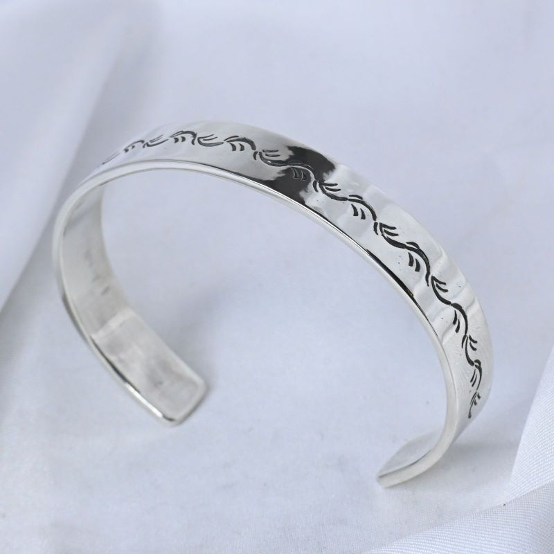 【研磨済】唐草 シルバー 925 バングル silver アラベスク