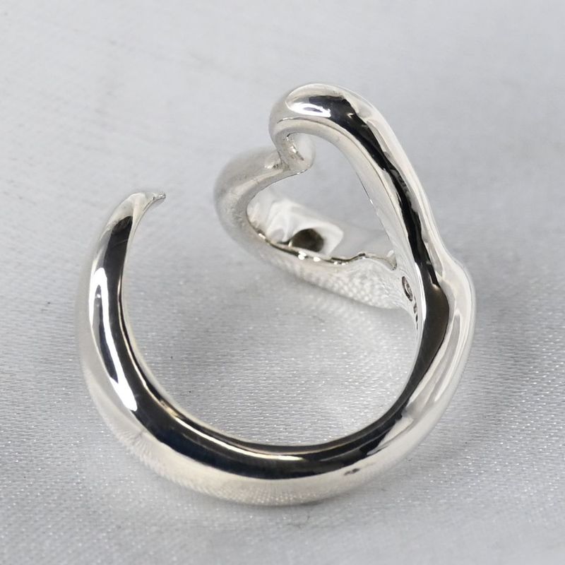 【新品仕上げ】美品 Tiffany & Co. エルサ・ペレッティ オープン ハート リング スターリングシルバー 10号