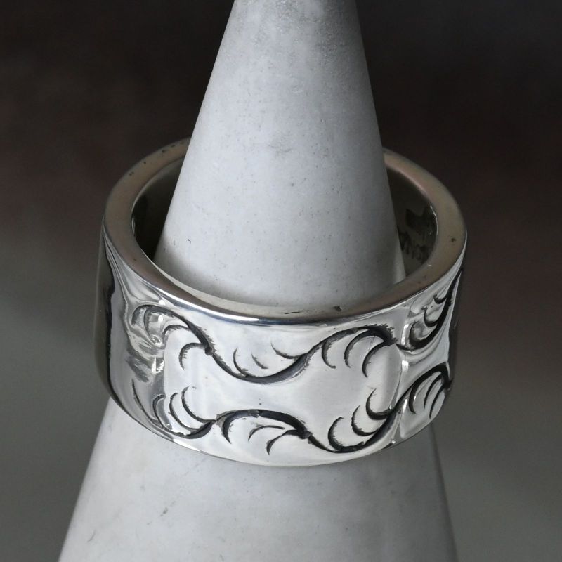 【研磨済】 ARIZONA FREEDOM シルバー リング 17号 R-10a 太陽神 唐草 silver 925 アリゾナフリーダム