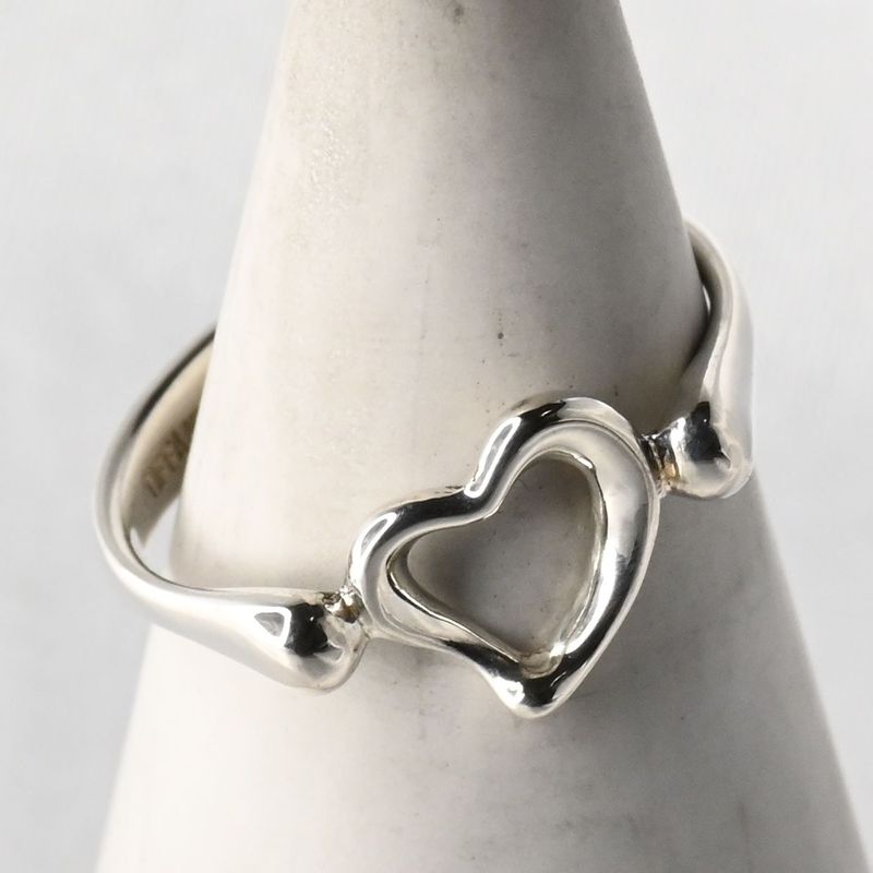 【新品仕上げ】TIFFANY&Co. オープンハート リング 9号 ティファニー 指輪