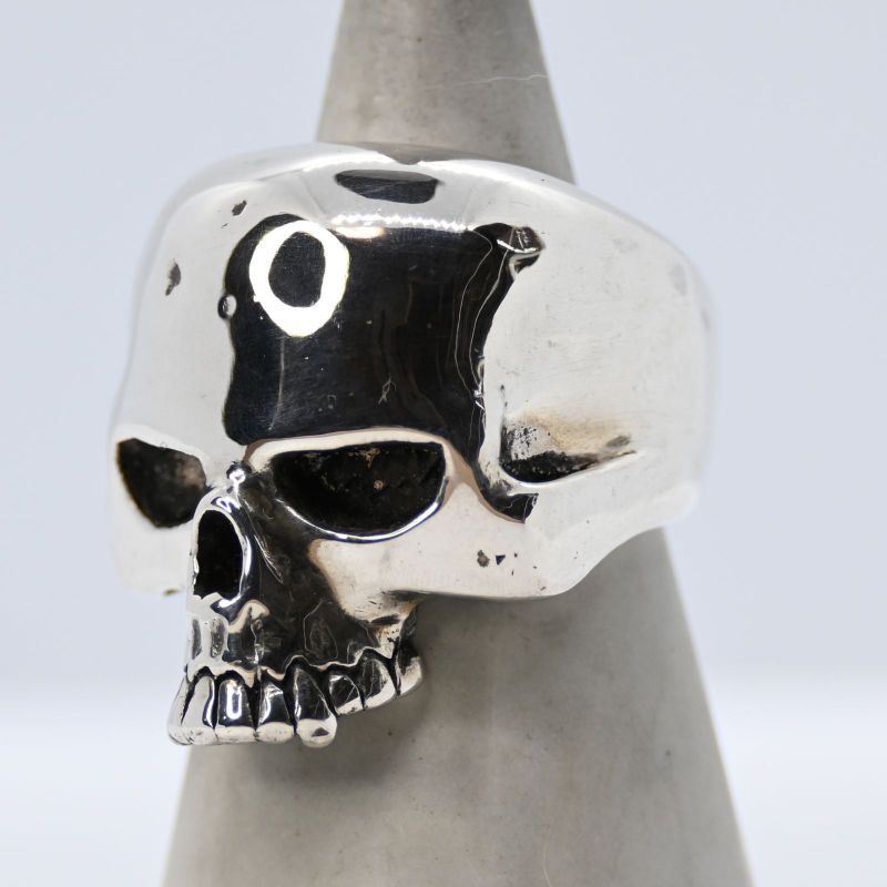 【研磨済】CRAZY PIG LARGE EVIL SKULL リング シルバー 19号 silver 925 指輪 クレイジーピッグ ラージエビルスカル