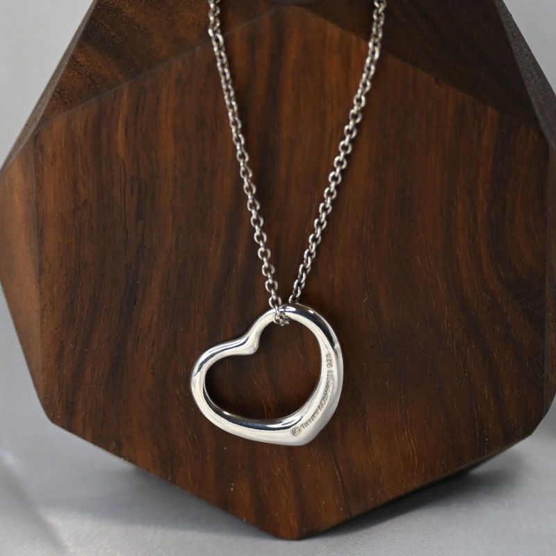 【新品仕上げ】TIFFANY&Co. オープンハート ネックレス 40cmチェーン ティファニー ペレッティ シルバー925  Open Heart