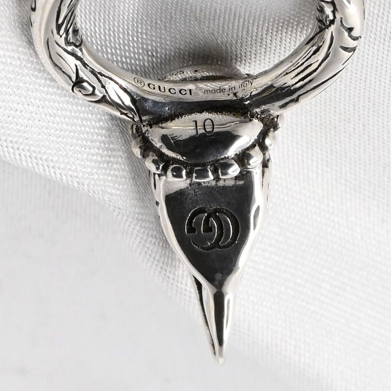 【新品仕上げ】美品 GUCCI ANGER FOREST イーグルヘッド リング 指輪 サイズ10 シルバー Ag925 グッチ