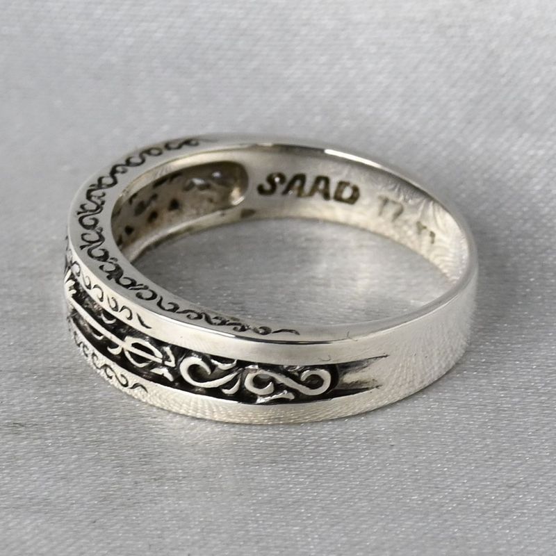 【新品仕上げ】SAAD リング 16.5号 シルバー925 太陽神 唐草