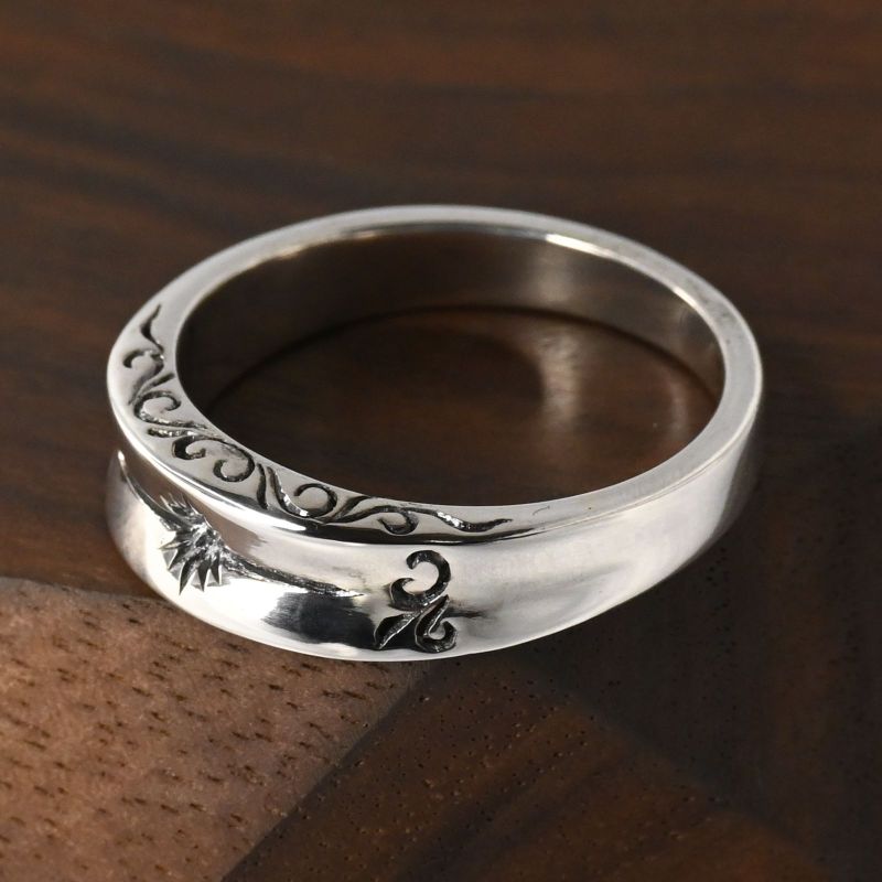 【新品仕上げ】SAAD リング 20.5号 シルバー925 太陽神 唐草