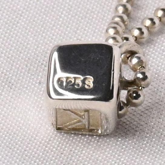 【新品仕上げ】Calvin Klein スクエア ネックレス 38cm  silver925 カルバン・クライン