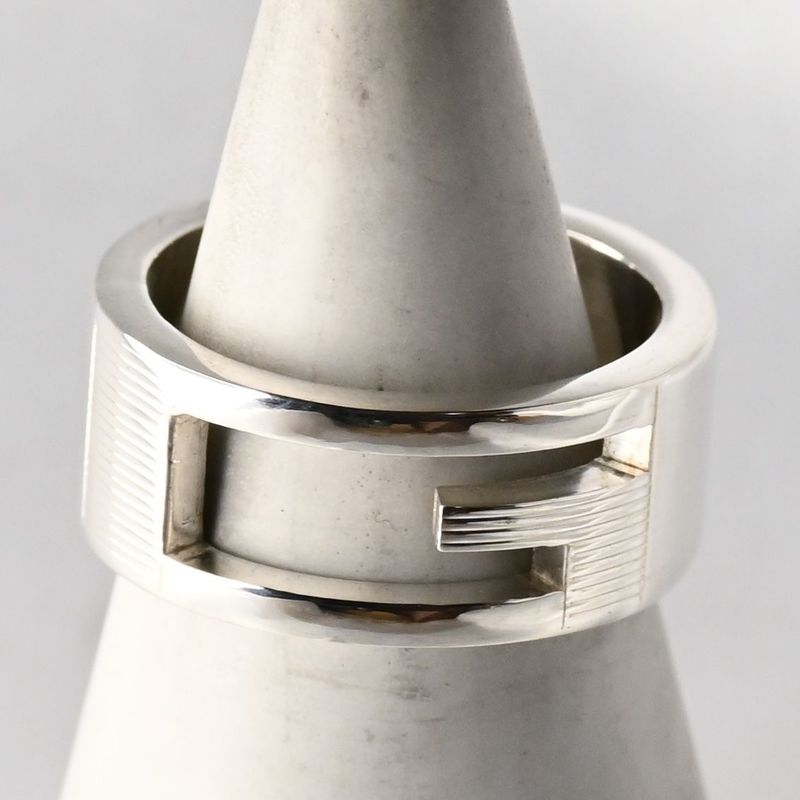 【新品仕上げ】美品 GUCCI ブランデッド カットアウトG リング サイズ10 グッチ