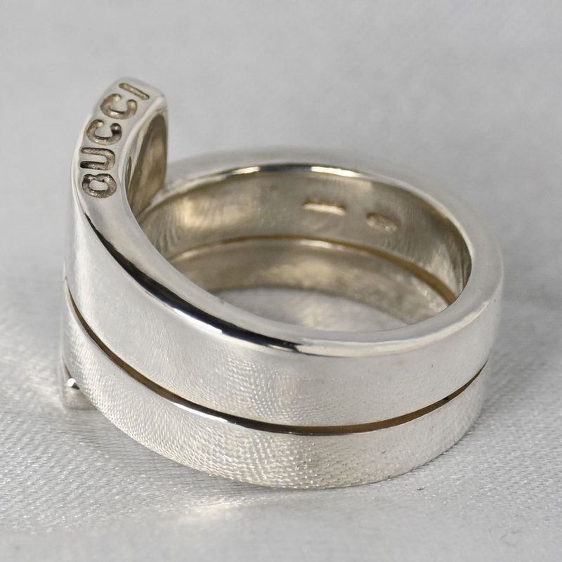 【新品仕上げ】美品 GUCCI スネーク リング 指輪 SV925 Ag925 グッチ 11号