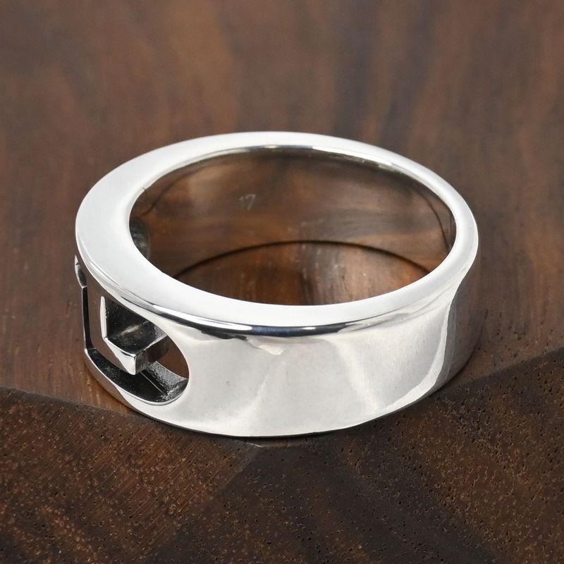 【新品仕上げ】美品 GUCCI ダブルGシルバー リング 指輪 SV925 Ag925 グッチ 16.5号