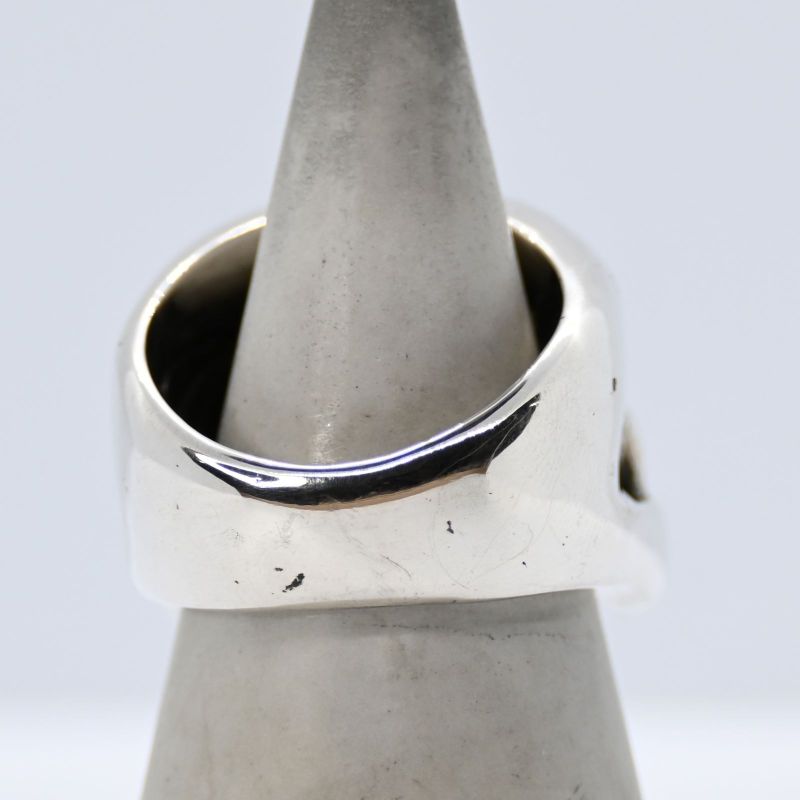 【研磨済】CRAZY PIG LARGE EVIL SKULL リング シルバー 19号 silver 925 指輪 クレイジーピッグ ラージエビルスカル