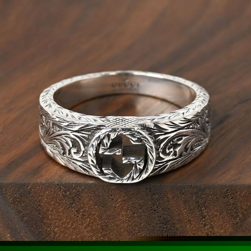 【新品仕上げ】美品 GUCCI インターロッキングG アラベスク リング サイズ17