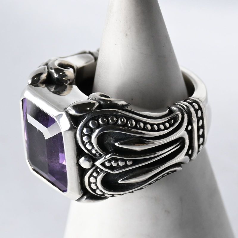 【新品仕上げ】 JUSTIN DAVIS アメジスト リング 10号 SRJ118 ジャスティンデイビス 指輪