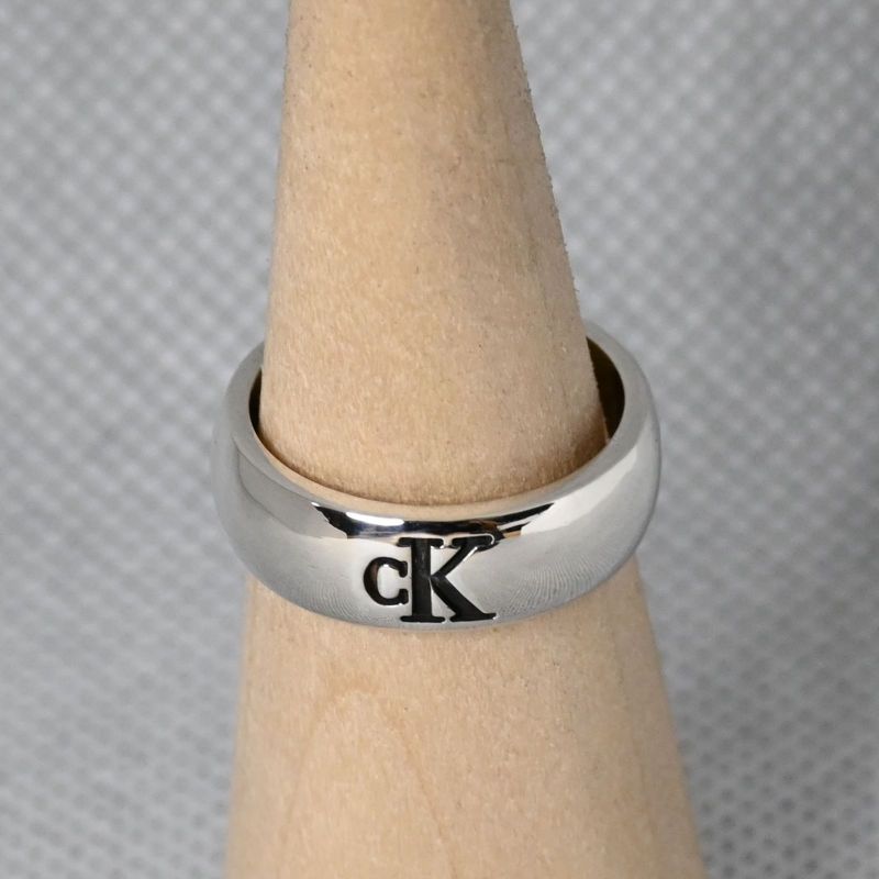 【新品仕上げ】Calvin Klein カルバン・クライン ロゴ リング 指輪 11号