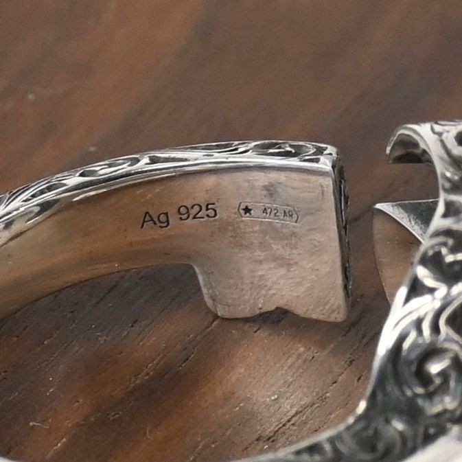 【新品仕上げ】美品 GUCCI ダブルG キー リング 指輪 サイズ15 アラベスク グッチ