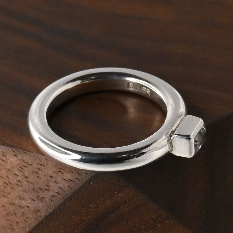 【新品仕上げ】agete リング 指輪 9号 silver アガット