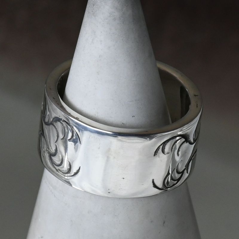 【研磨済】 ARIZONA FREEDOM シルバー リング 17号 R-10a 太陽神 唐草 silver 925 アリゾナフリーダム