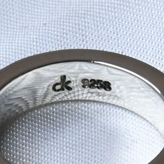 【研磨済】Calvin Klein シルバー リング 9号 925 カルバン クライン 指輪 ピンキー