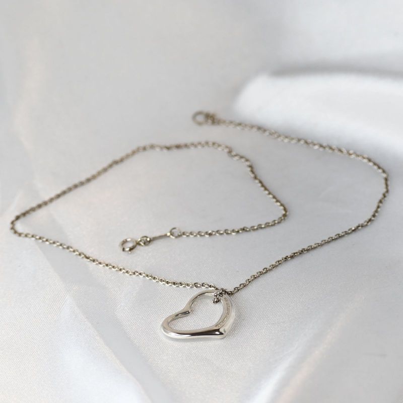 【新品仕上げ】TIFFANY&Co. オープンハート ネックレス 40cmチェーン ティファニー ペレッティ シルバー925  Open Heart