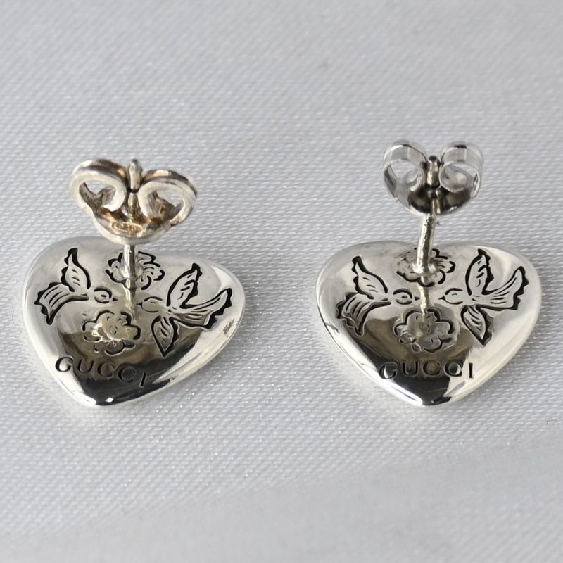 GUCCI BLIND FOR LOVE ハート ピアス silver925 Ag925