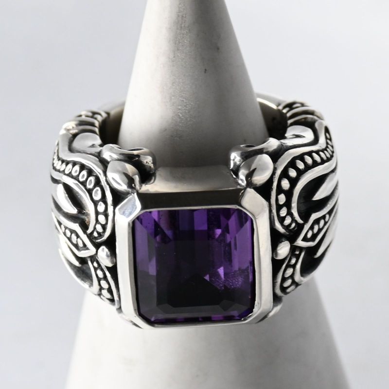 【新品仕上げ】 JUSTIN DAVIS アメジスト リング 10号 SRJ118 ジャスティンデイビス 指輪
