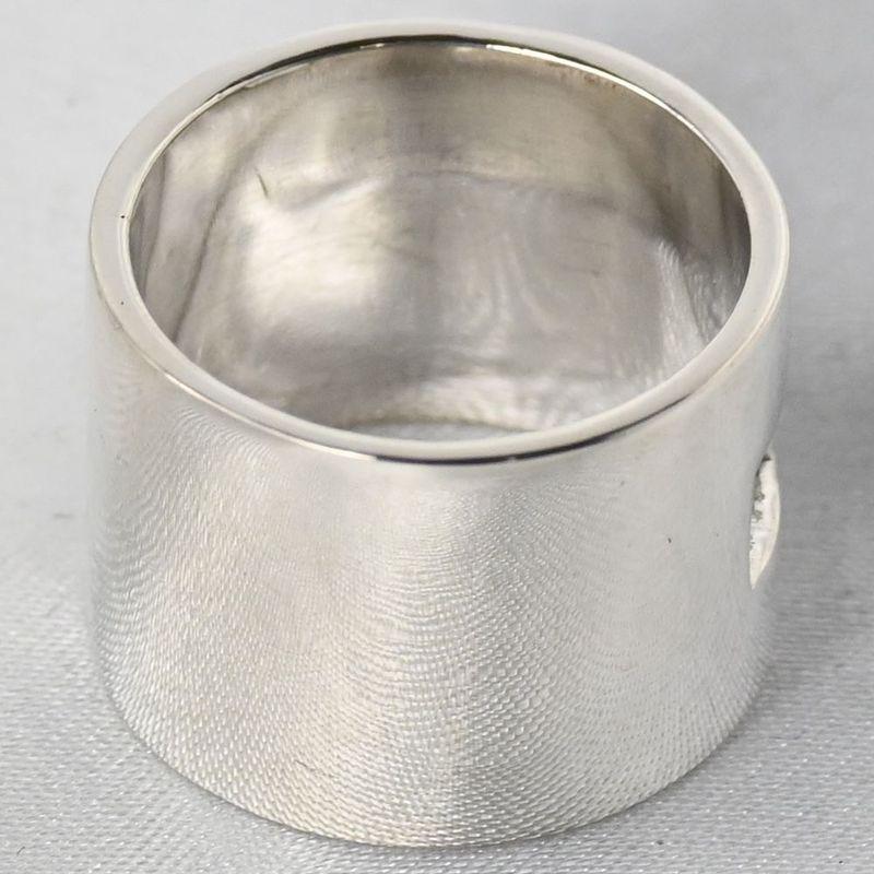 【新品仕上げ】美品 90’s オールドグッチ GUCCI HEAVY BAND G RING リング 指輪 19号 Ag925