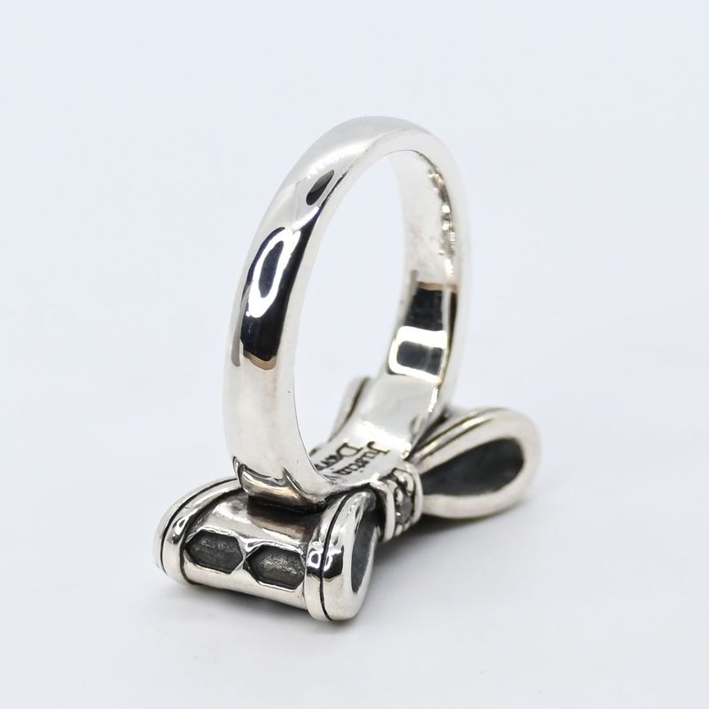 【研磨済】 JUSTIN DAVIS PROMISE リング 15号 リボン SRJ328 ジャスティンデイビス 指輪