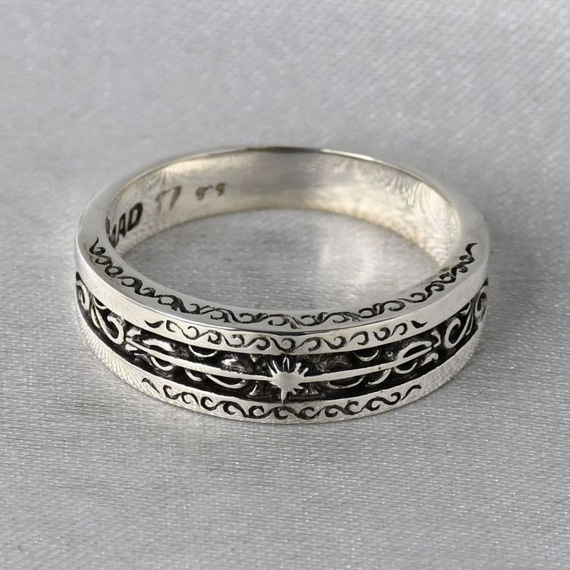 【新品仕上げ】SAAD リング 16.5号 シルバー925 太陽神 唐草