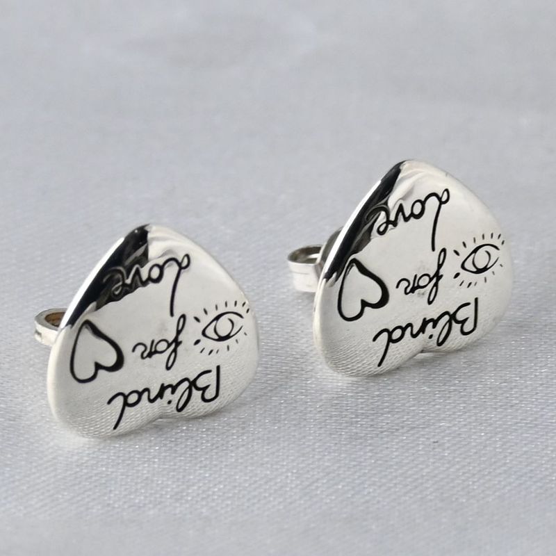 GUCCI BLIND FOR LOVE ハート ピアス silver925 Ag925