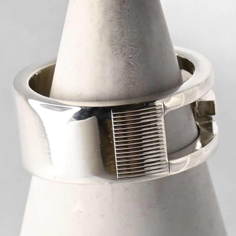 【新品仕上げ】美品 GUCCI ブランデッド カットアウトG リング サイズ10 グッチ