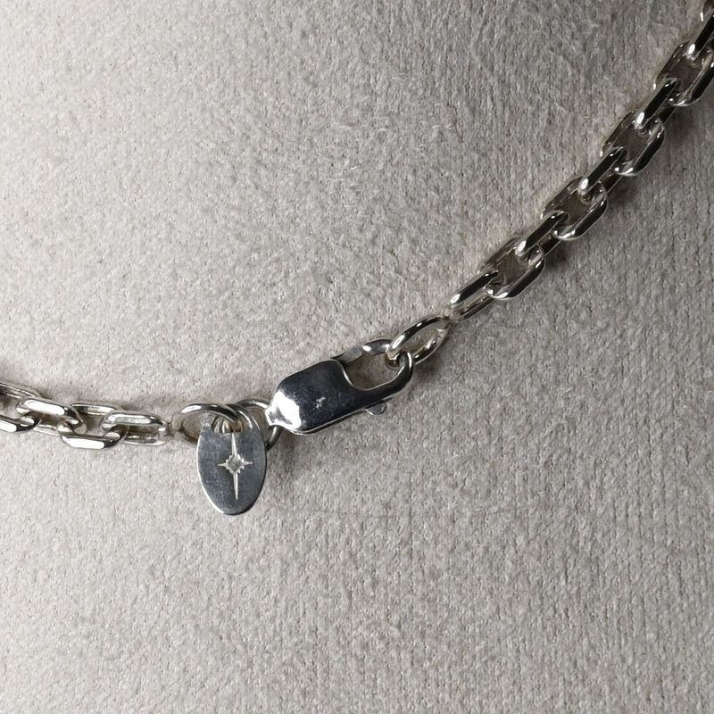 【研磨済】SAAD チェーン シルバー925 長さ45cm 幅3.7mm