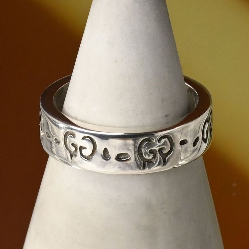 【研磨済】GUCCI ゴースト リング 17号 Ag925 美品 指輪 グッチ