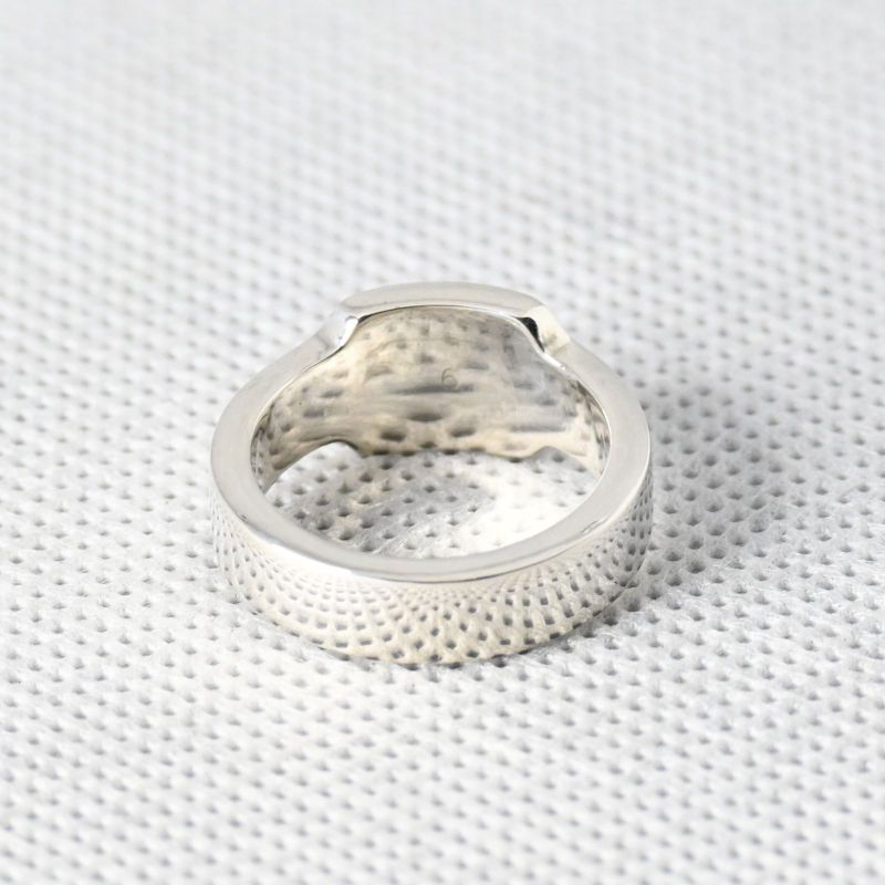 美品 GUCCI グッチ ロゴ プレート リング シルバー925 Ag925 9号 オールドグッチ