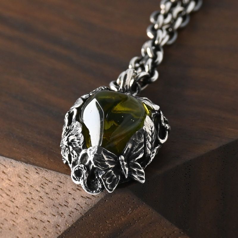 【美品】 LYLY ERLANDSSON the WINTER ウィンターペンダント オーバルチェーンセット 50cm リリーエルランドソン