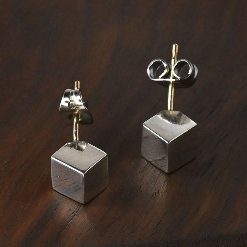 【研磨済】Calvin Klein スクエア ピアス 両耳用 ペア silver925 カルバン・クライン