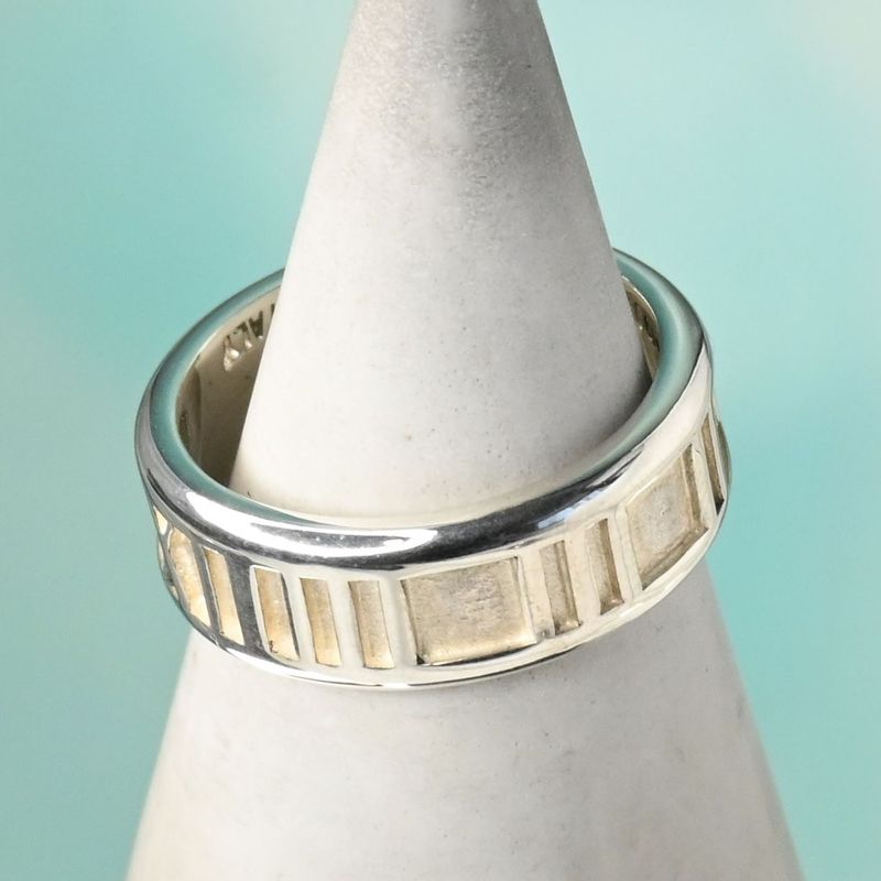 【研磨済】TIFFANY＆Co. アトラス リング 8.5号 シルバー925 ティファニー 指輪