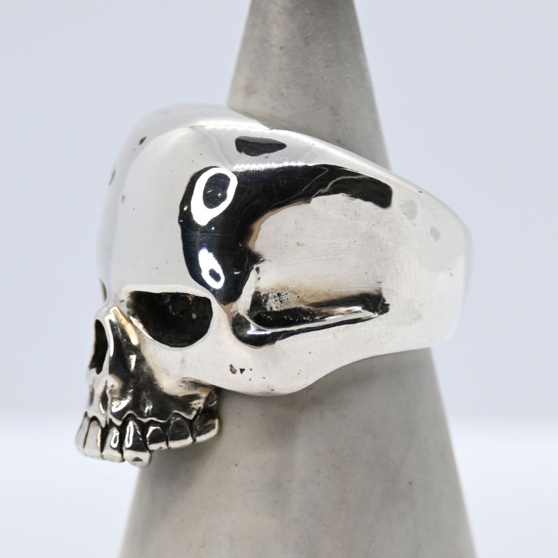 【研磨済】CRAZY PIG LARGE EVIL SKULL リング シルバー 19号 silver 925 指輪 クレイジーピッグ ラージエビルスカル