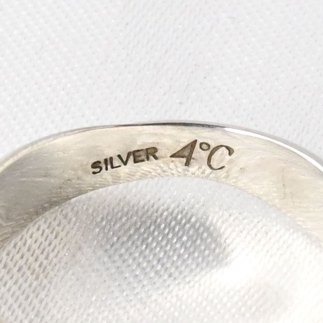 【研磨済】美品 4℃ ボールチェーン リング 12号  シルバー925 ヨンドシー 指輪