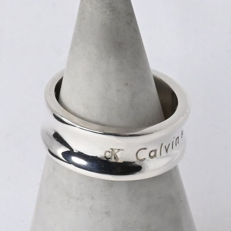 【研磨済】Calvin Klein ロゴ リング 13号 カルバン・クライン 指輪