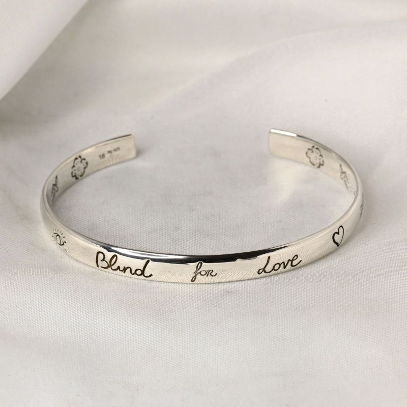 【研磨済】GUCCI Blind for love バングル シルバー Ag925 グッチ