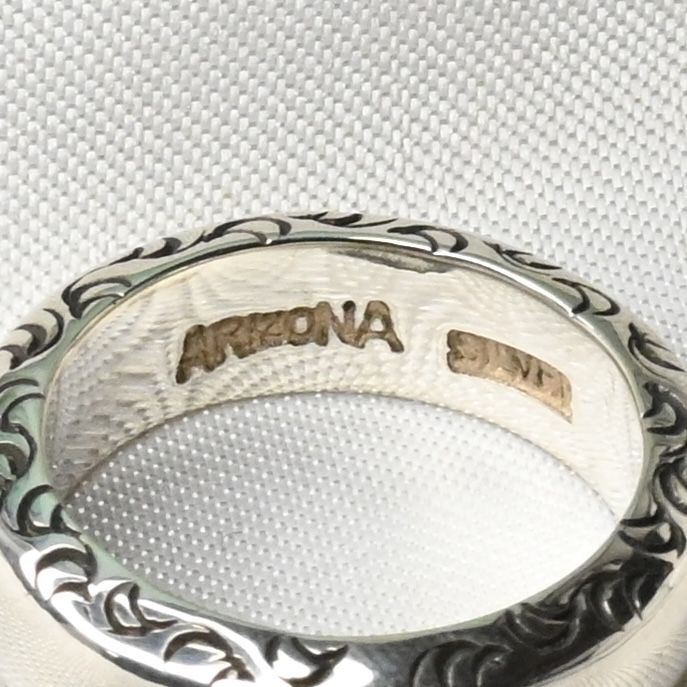 【研磨済】 ARIZONA FREEDOM silver925 リング 8号 R-19 太陽神 唐草 シルバー アリゾナフリーダム ピンキー