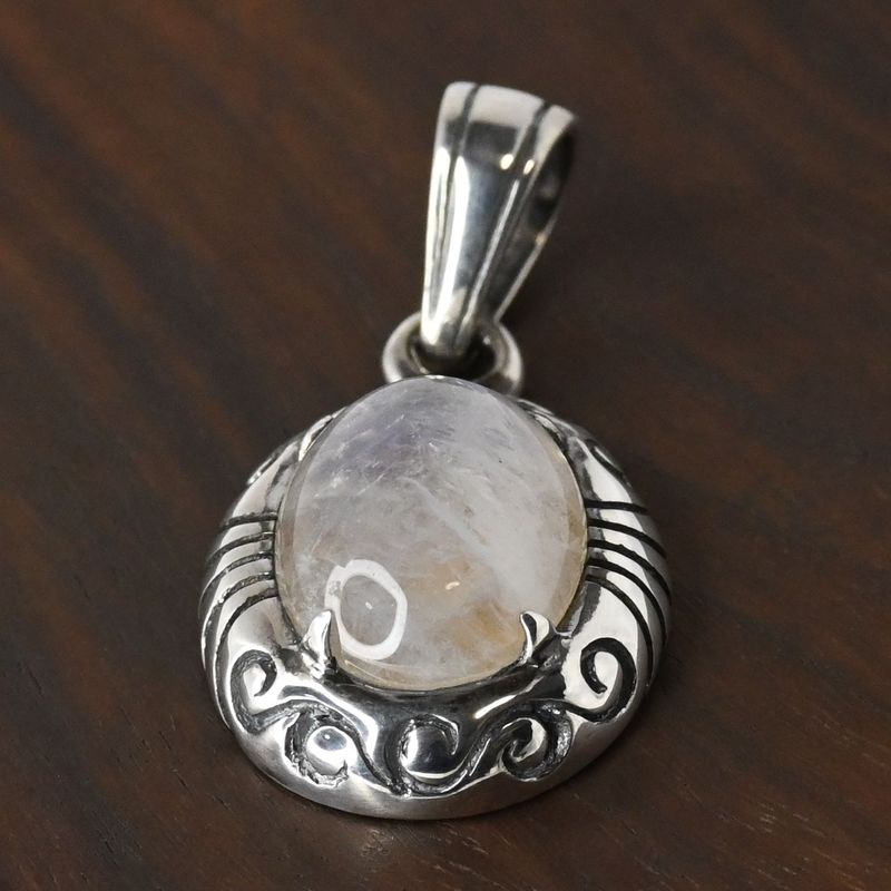 【研磨済】SAAD ペンダントトップ 太陽神 唐草 シルバー925  ネックレスチャーム