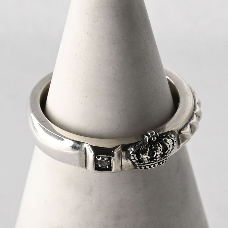 【研磨済】 JUSTIN DAVIS CHELSEA リング 7号 SRJ773A ジャスティンデイビス 指輪 シルバー925 ダイヤモンド スタッズ