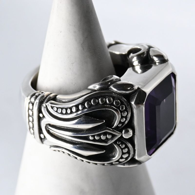 【新品仕上げ】 JUSTIN DAVIS アメジスト リング 10号 SRJ118 ジャスティンデイビス 指輪