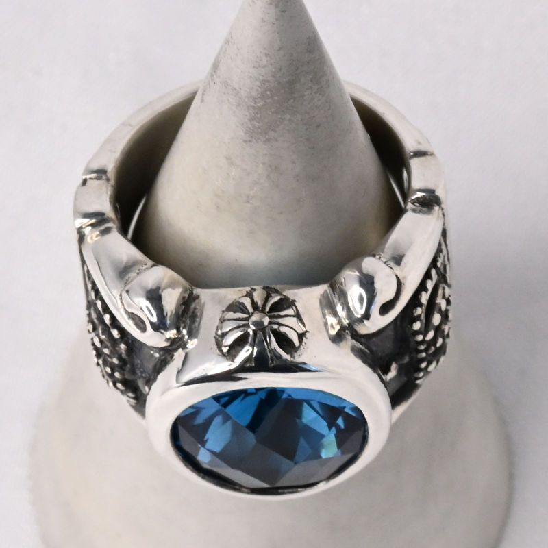 【研磨済】 JUSTIN DAVIS ストーン クラウン リング 13号 ジャスティンデイビス 指輪 シルバー925