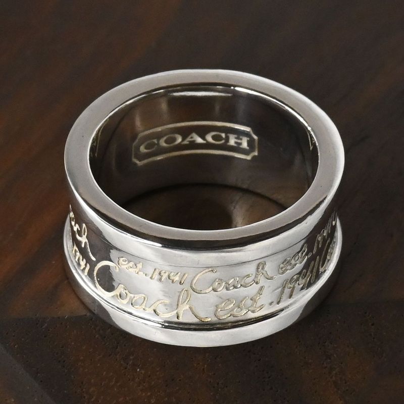 【研磨済】美品 COACH シルバー925 リング 14号 コーチ 指輪