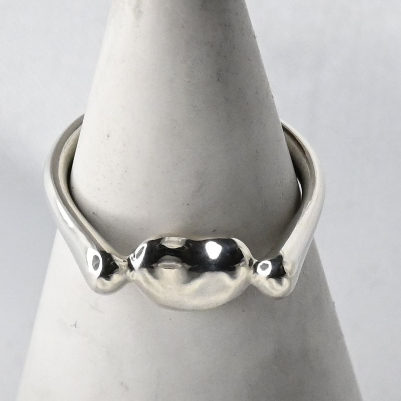 【研磨済】TIFFANY＆Co. ビーン リング 8号 ティファニー 指輪 シルバー925