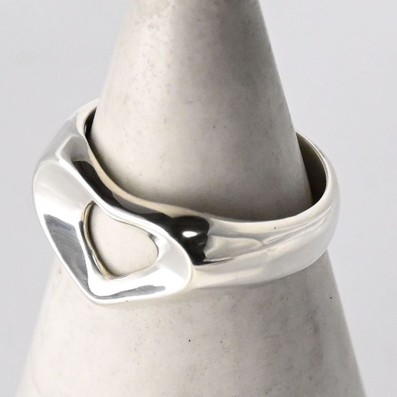 【研磨済】TIFFANY＆Co. オープンハート リング 5.5号 ティファニー 指輪